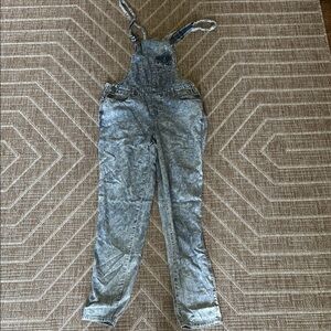 Vanilla Star Gray Acid Wash Denim Overalls